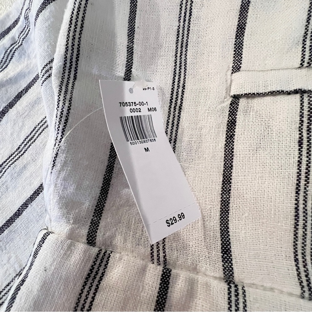 Old Navy NWT Black and White Vertical Stripe Mini Shift Skirt  Womens Size M - Picture 7 of 10